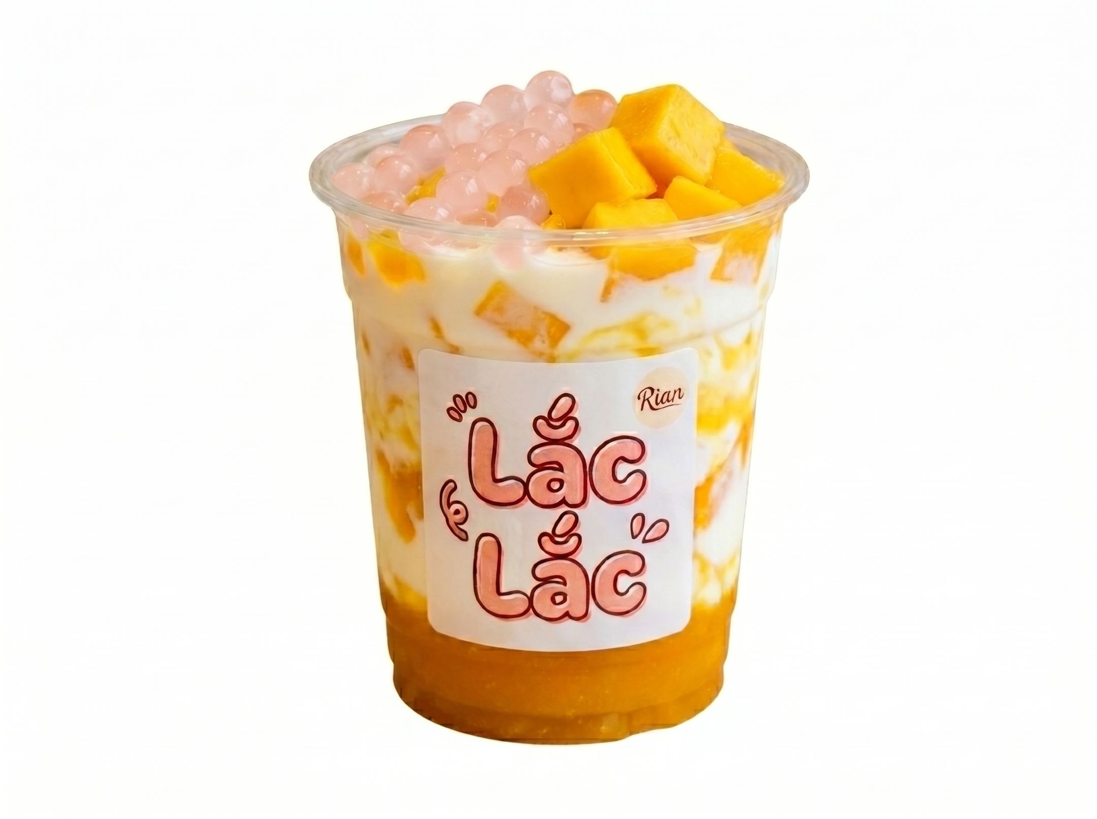 Sữa chua Lắc Lắc-Xoài (Ly 500ml)
